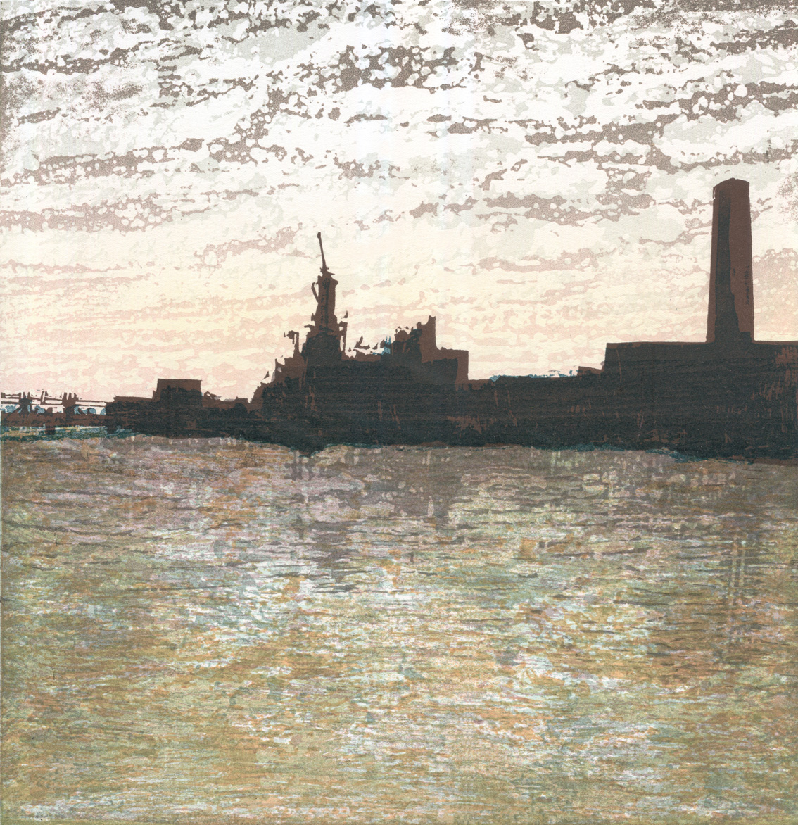 Artwork - Historia III etched and cut lino Print | Steve Edwards - etched and cut lino